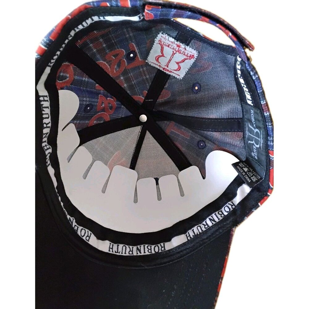 Boston Baseball Cap Robin Ruth Boston Hat All Over Design Excellent - Picture 5 of 5